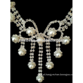Flor Rhinestone Crystal Bridal Necklace Earrings Conjunto de Jóias Casamento Feminino